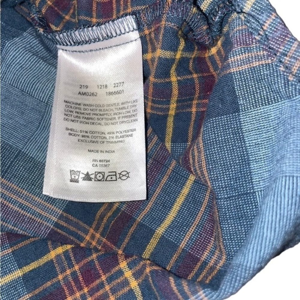 Columbia Plaid Long Sleeve Button Down Hooded Shirt Jacket size Small - Picture 6 of 9